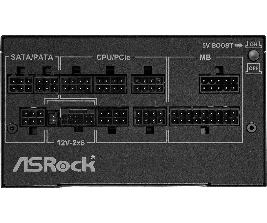 ASRock Phantom Gaming PG-1000G Voeding 1000W - Modulair - Zwart