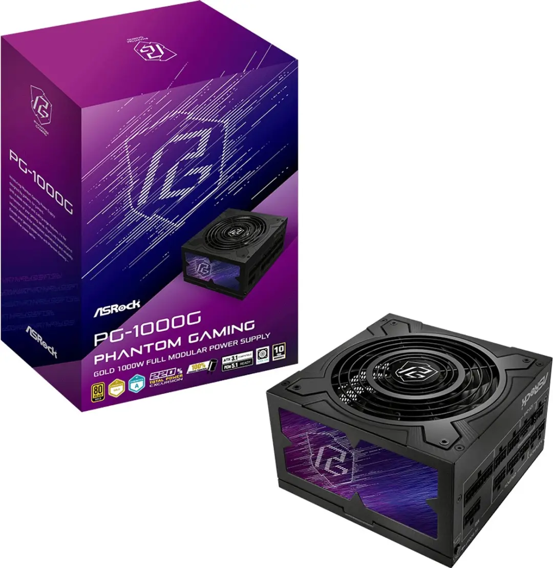 ASRock Phantom Gaming PG-1000G Voeding 1000W
