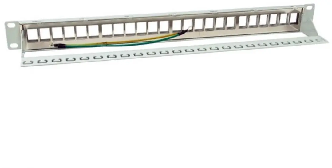 Equip Patchpanel 24x RJ45 Cat6A 19" FTP 1HE - Helder grijs