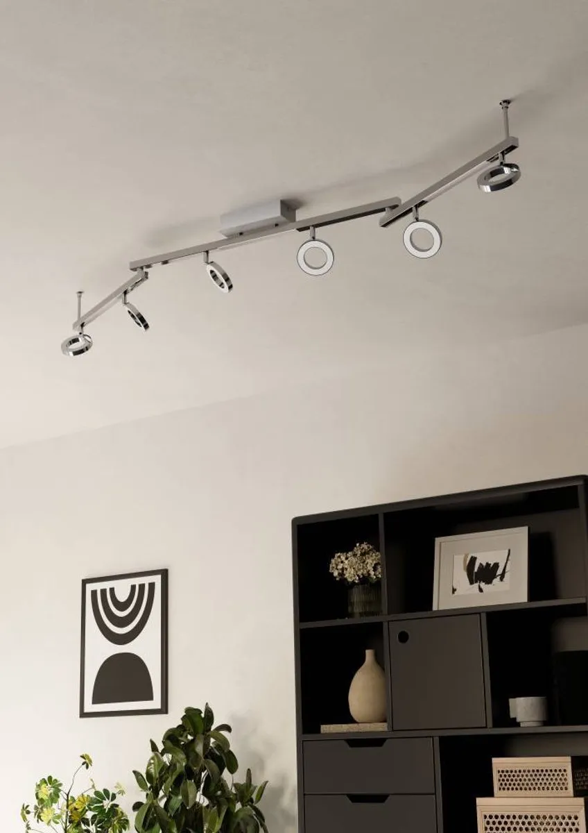 Eglo Cardillio 1 Spot 9 Lichts - Aluminium/Chroom