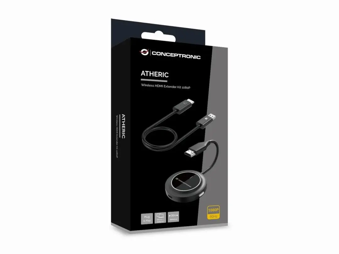 Conceptronic ATHERIC02B Draadloze HDMI Verlengset - Zwart