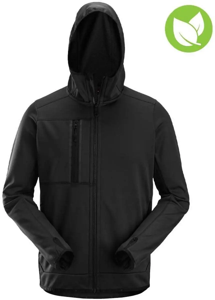 Snickers 8058 AllroundWork Fleece Hoodie - M - Zwart
