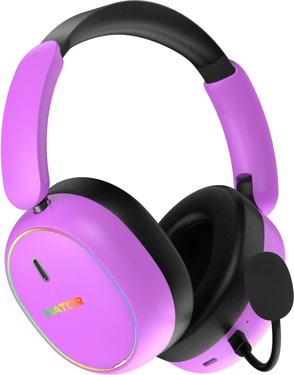 HATOR Phoenix 2 ESH42 Headset - Draadloos & Bedraad - 40mm Drivers - Violet