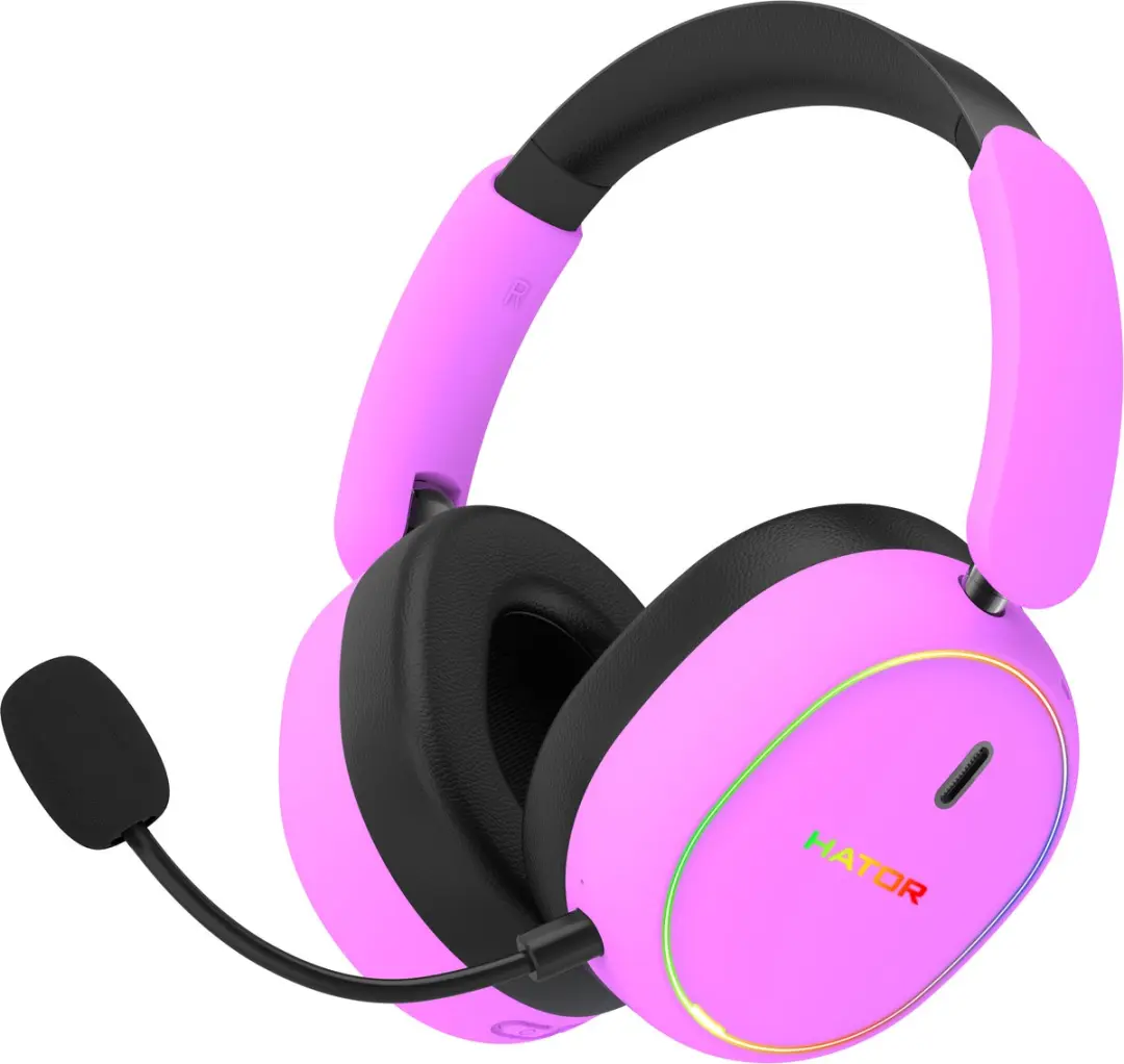 HATOR Phoenix 2 ESH42 Headset - Draadloos & Bedraad - 40mm Drivers - Violet - afbeelding 6 van 6