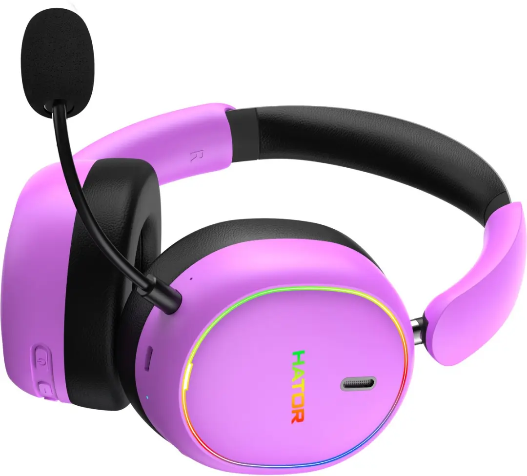 HATOR Phoenix 2 ESH42 Headset - Draadloos & Bedraad - 40mm Drivers - Violet