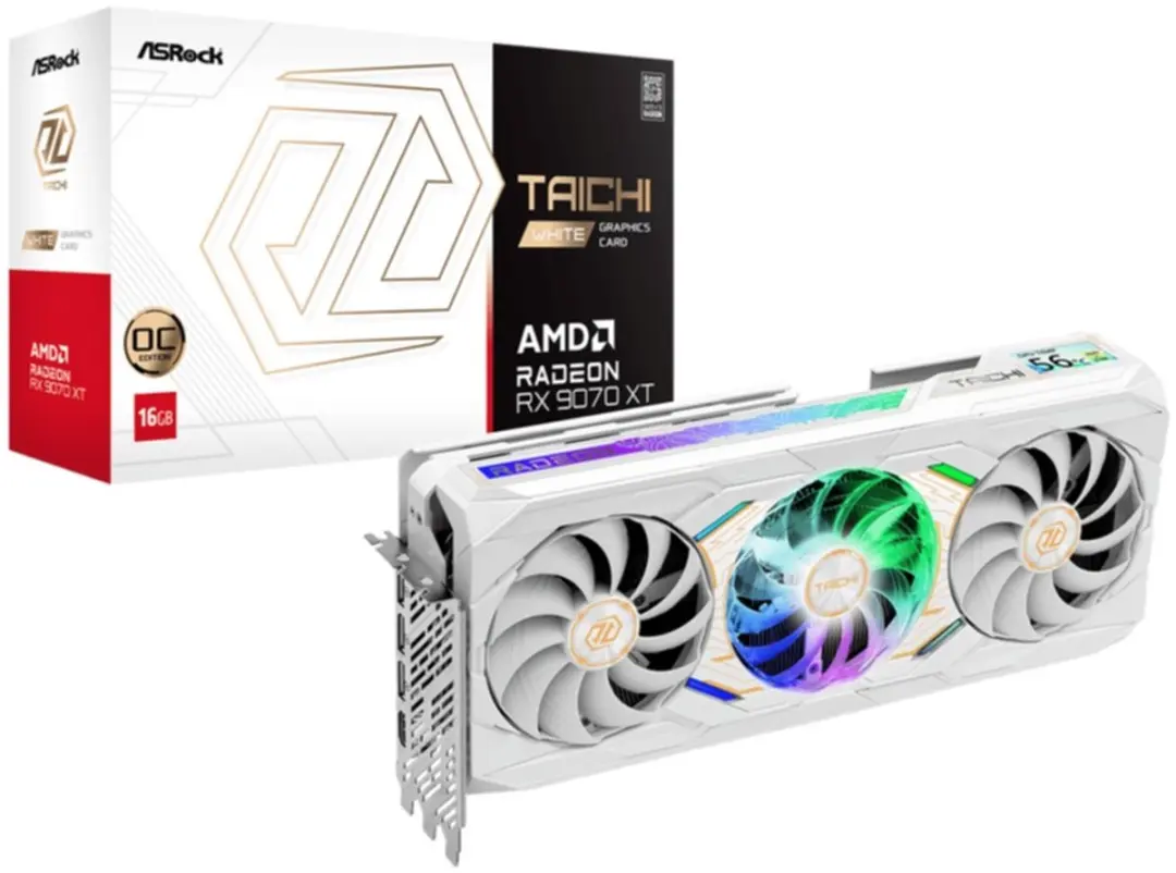 ASRock Radeon RX 9070 XT Taichi White OC 16GB - 90-GA5YZZ-00UANZ