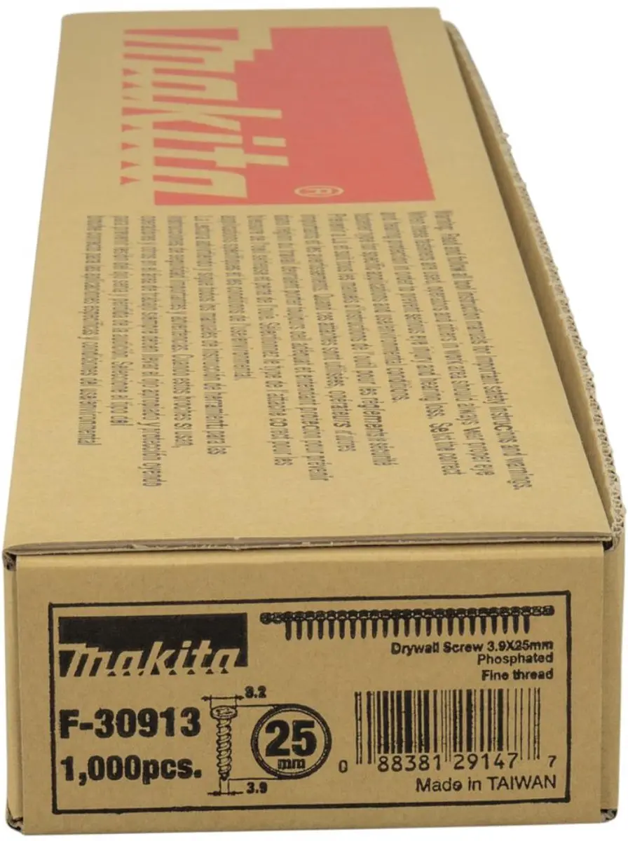 Makita F-30913 Schroeflint Gipsplaat 3,9x25mm - 1 Stuk