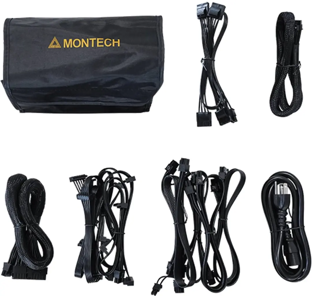 Montech TITAN GOLD TIS0126 Voeding - 1200W - ATX 20+4 Pin - Zwart