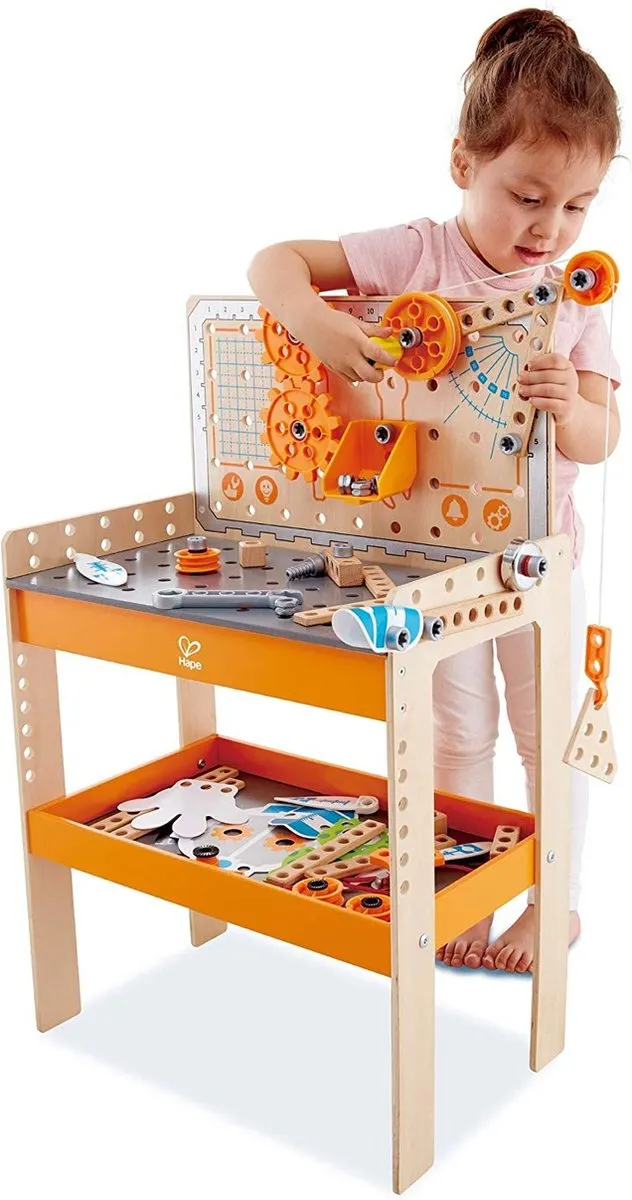 Hape Luxe Wetenschappelijke Werkbank E3027 - 79-delig