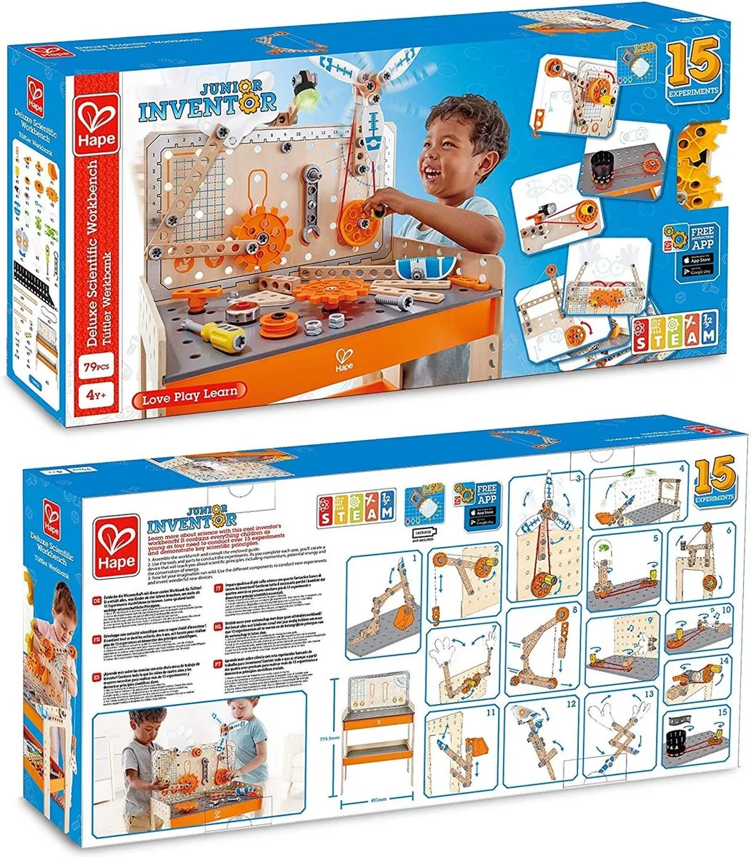 Hape Luxe Wetenschappelijke Werkbank E3027 - 79-delig - afbeelding 6 van 6