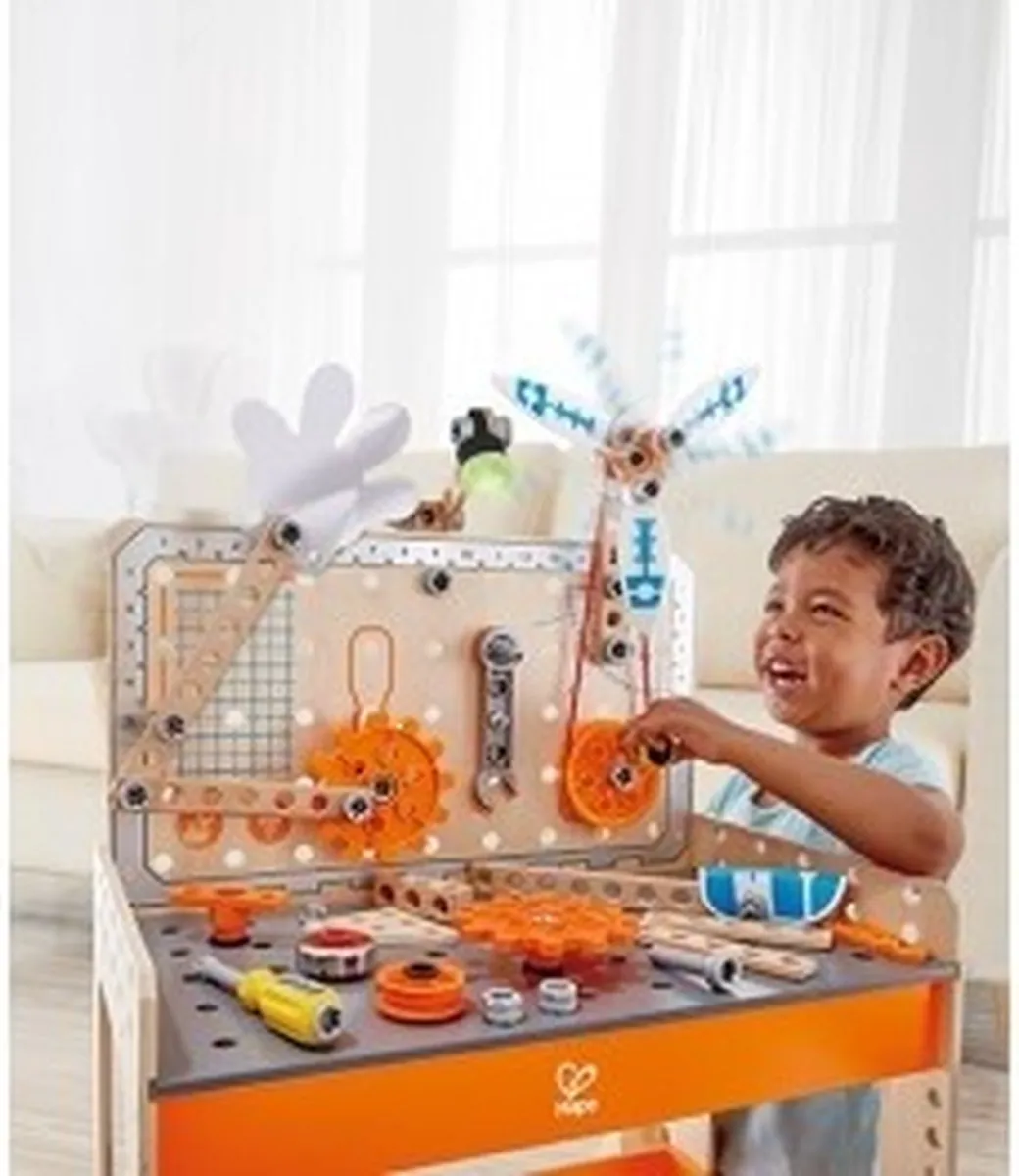 Hape Luxe Wetenschappelijke Werkbank E3027 - 79-delig
