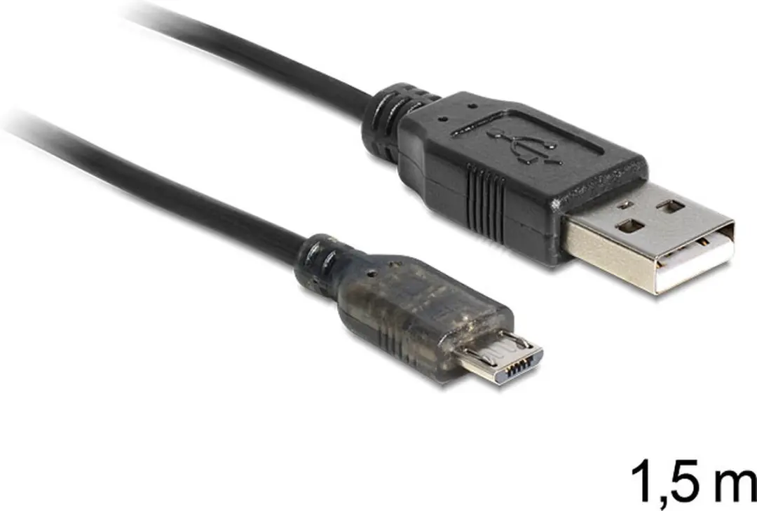 Delock USB naar Micro-USB Kabel 83272 - Zwart