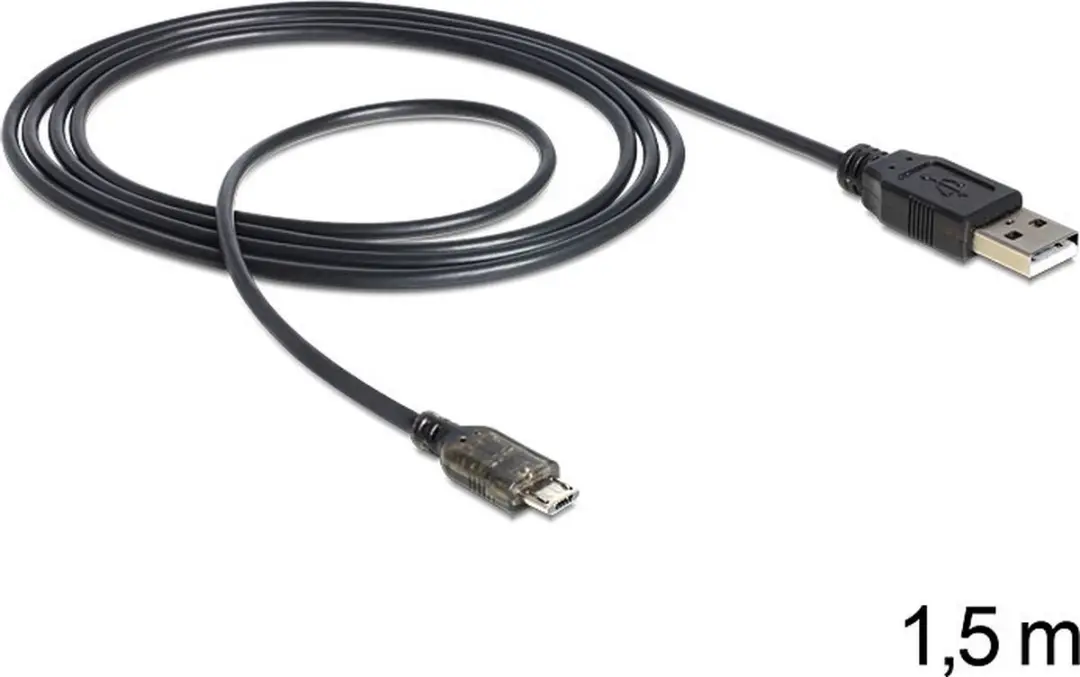 Delock USB naar Micro-USB Kabel 83272 - Zwart