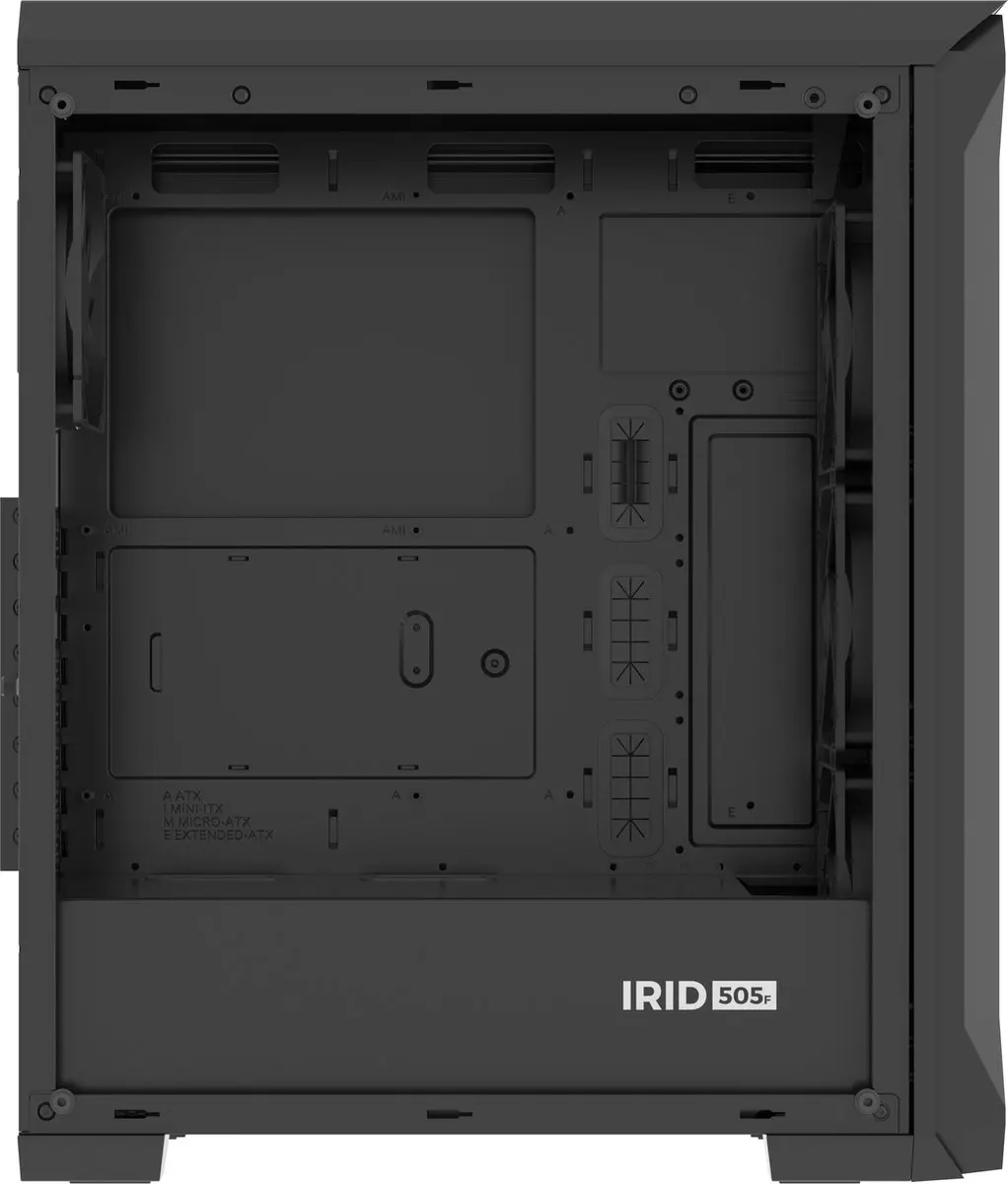ATX Genesis Irid 505F Semi-tower Black - 7x 2.5" / 2x 3.5"