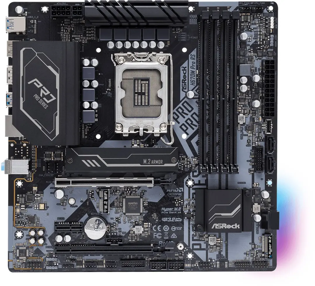 ASRock H670M Pro RS - Micro ATX - LGA 1700 - H670