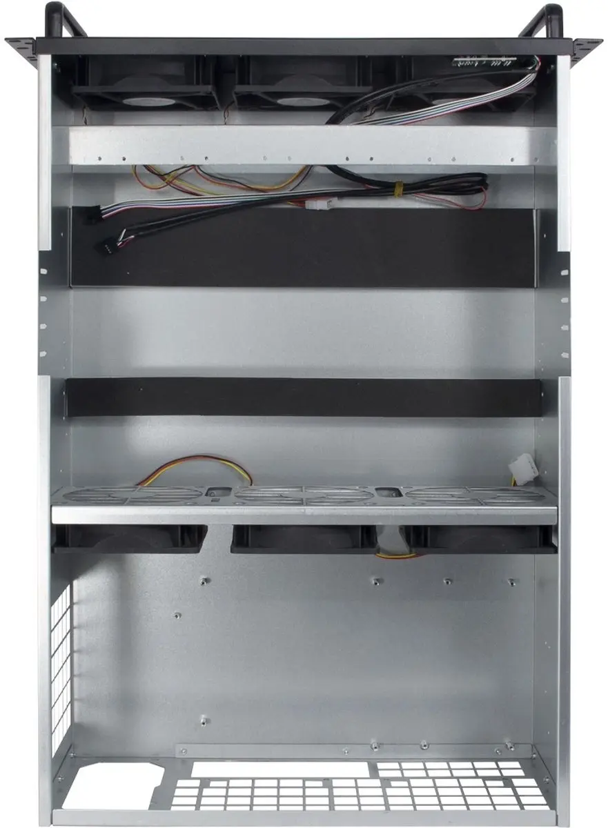 Inter-Tech 88887236 Rackbehuizing - 3 Ventilatoren - Zwart/Grijs
