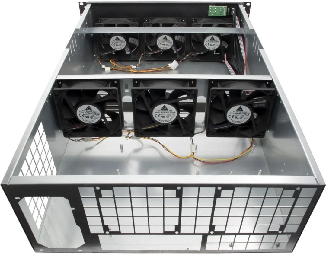 Inter-Tech 88887236 Rackbehuizing - 3 Ventilatoren - Zwart/Grijs
