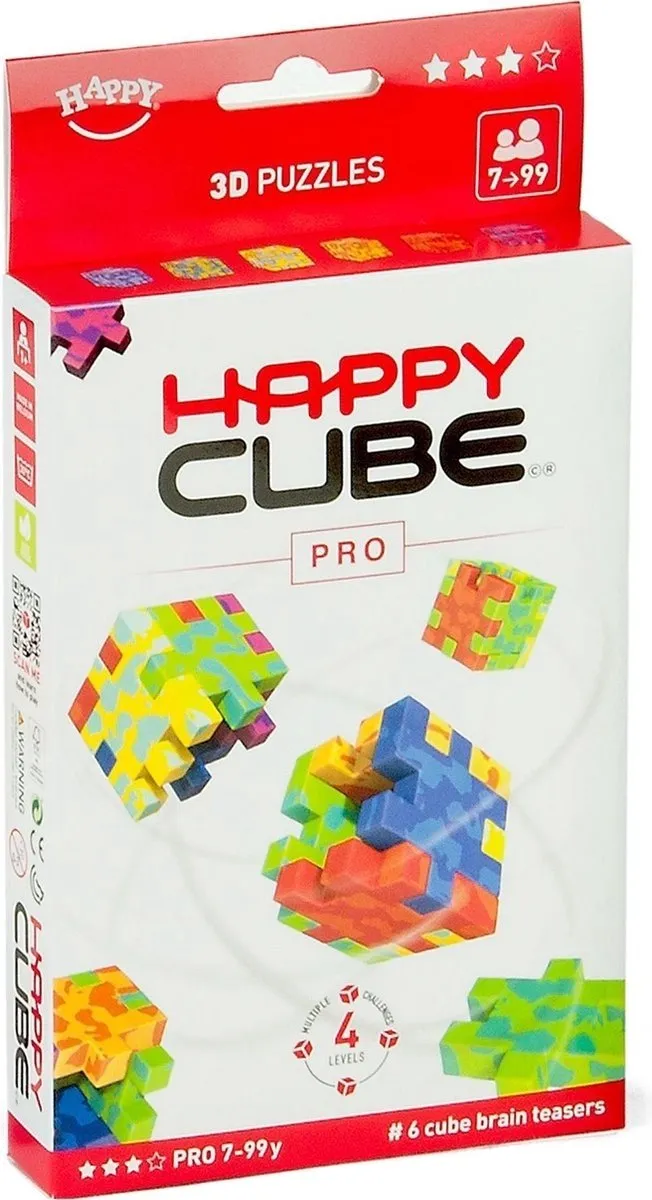 SmartGames Happy Cube Pro SGHC 303 - 6 Puzzels - Meerkleurig