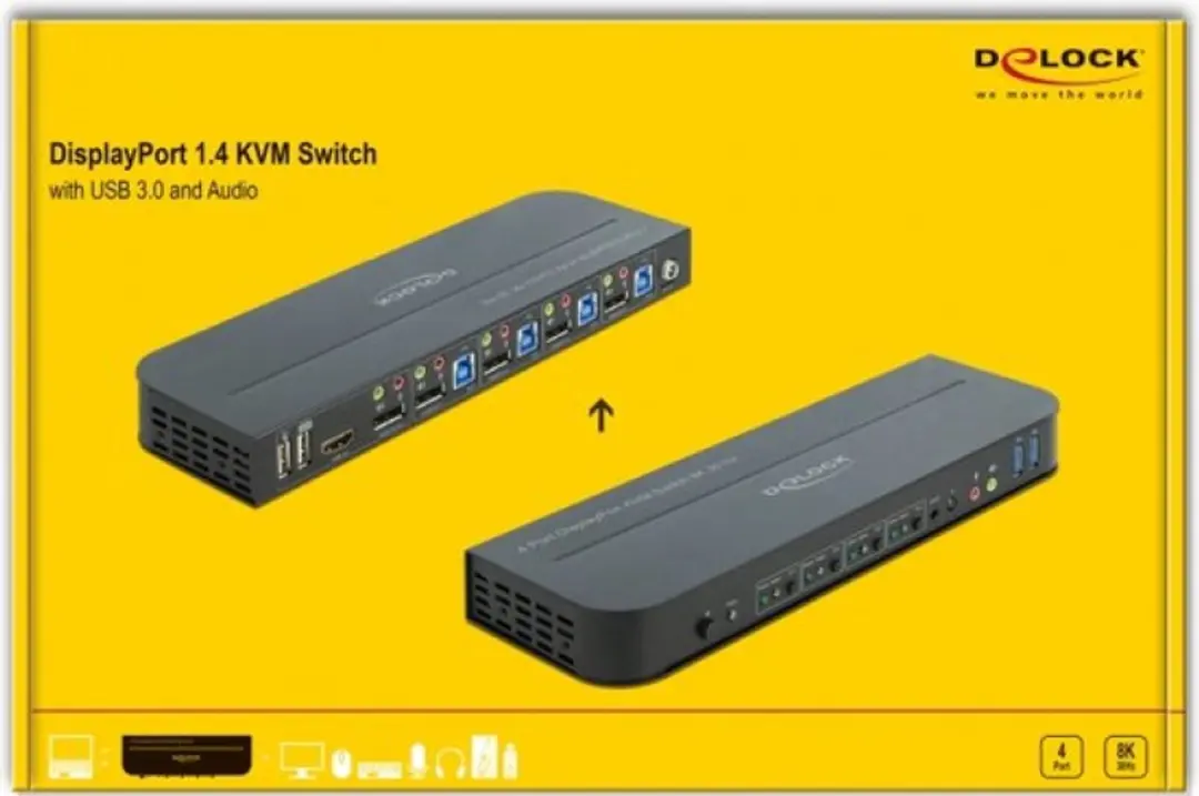 Delock 11484 KVM Switch - USB 2.0 - Zwart - afbeelding 6 van 6