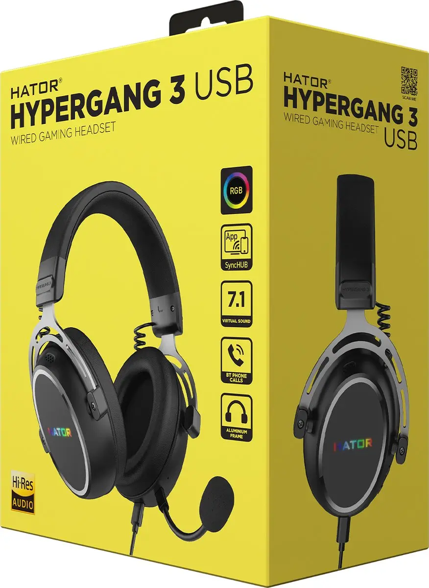 HATOR Hypergang 3 USB Headset Bedraad - Zwart
