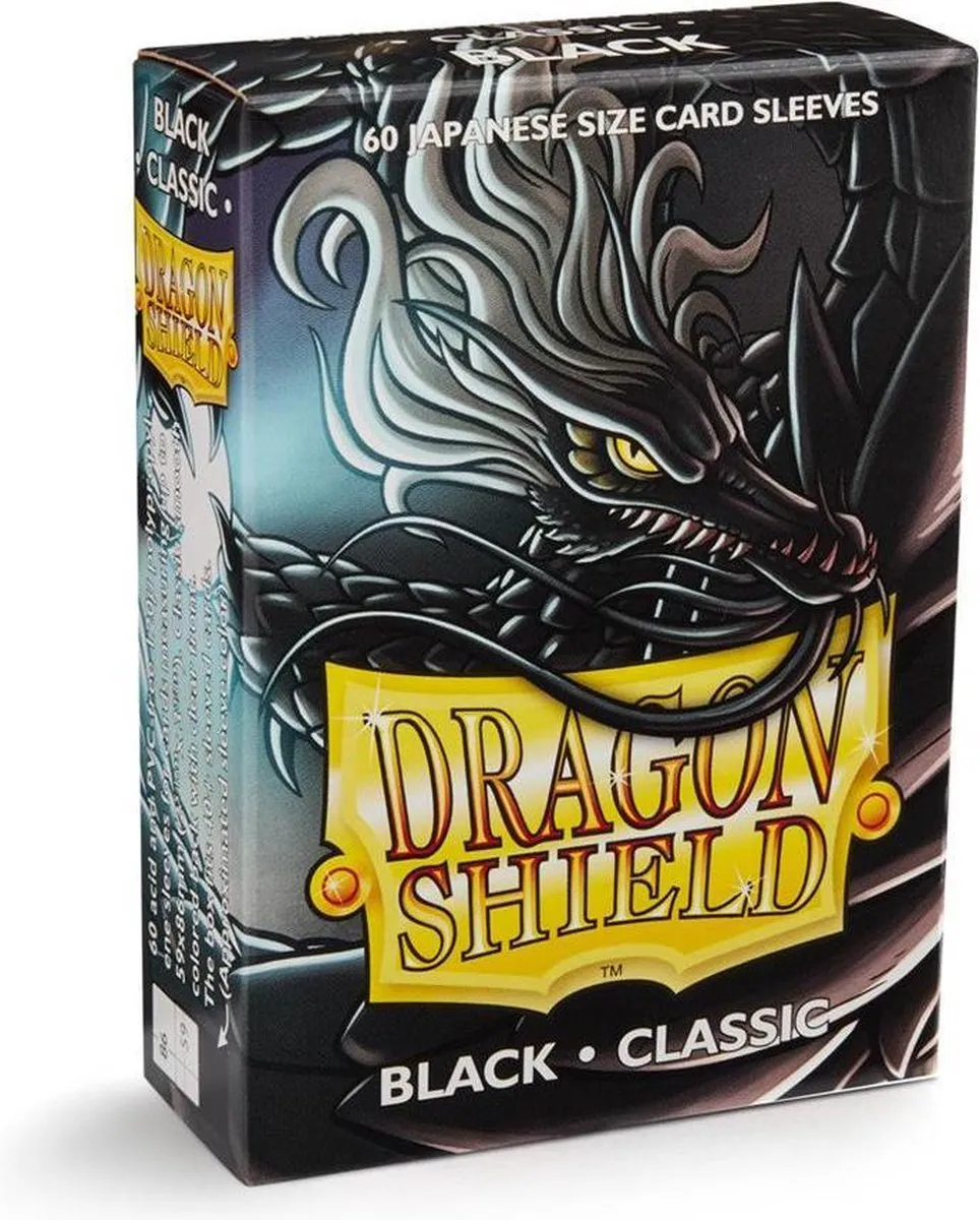 Asmodee Dragon Shield Card Sleeves Japanese Classic Black