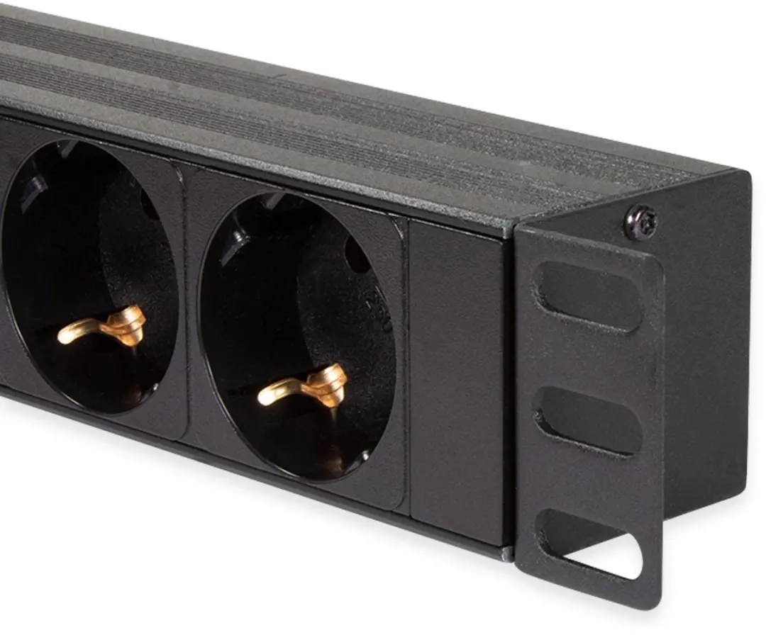 Logilink PDU8C02 Overspanningsbeveiliging 8x AC + 2x USB - 2m - Zwart