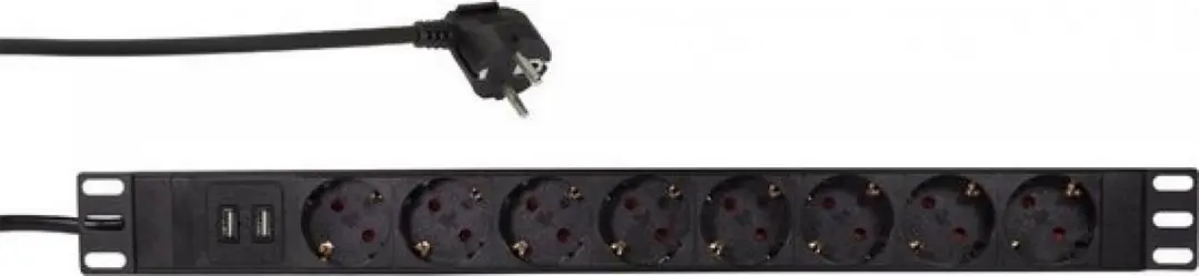 Logilink PDU8C02 Overspanningsbeveiliging 8x AC + 2x USB