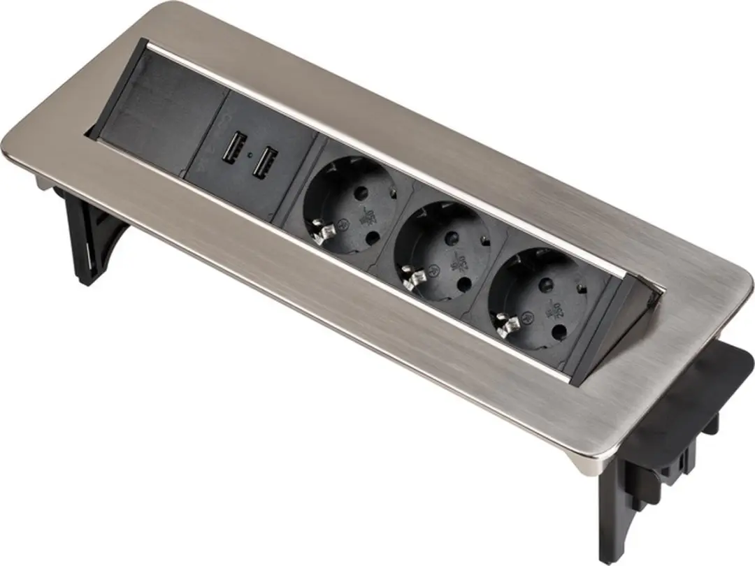 Brennenstuhl Indesk Power USB-Charger 3-voudig - 3500W - Zilver/Zwart