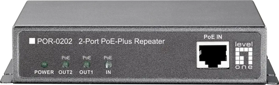 LevelOne POR-0202 Netwerkextender - 3x FE PoE-Plus - Zwart