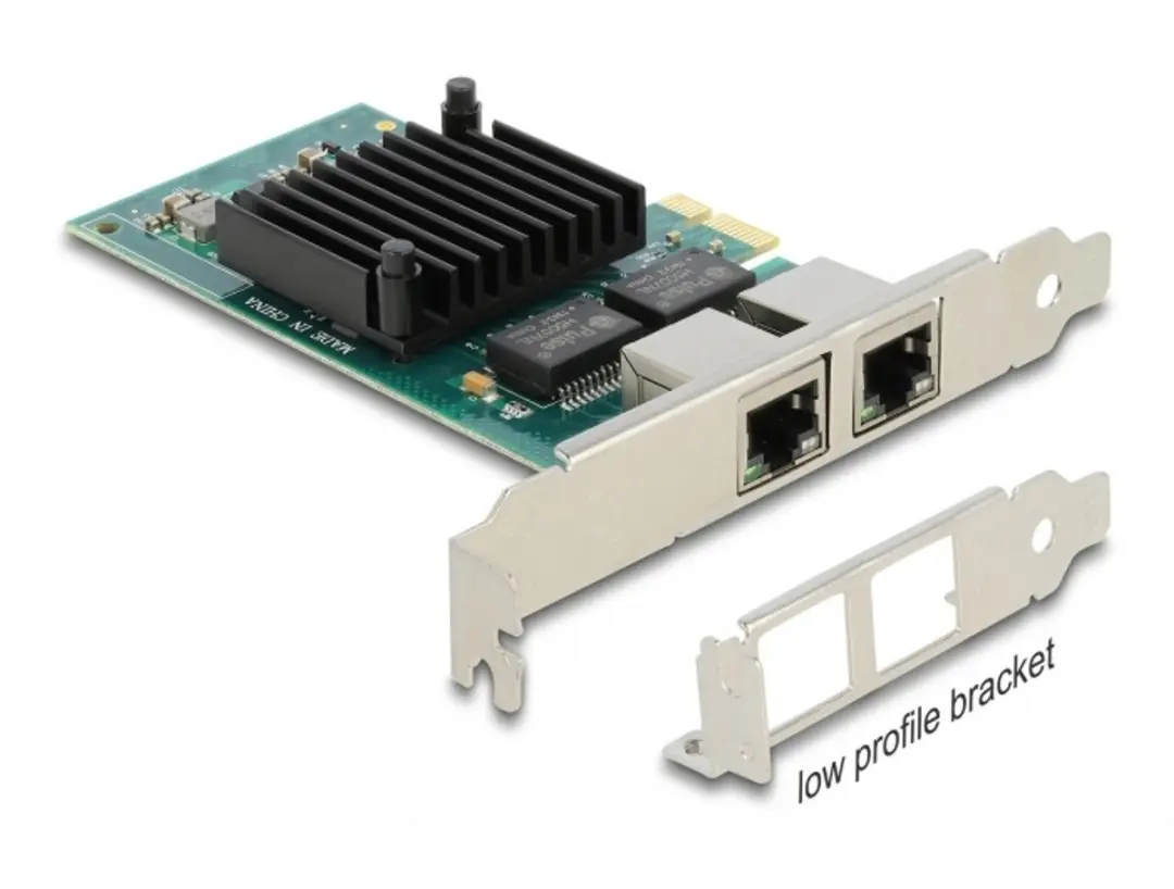 Delock PCIe x1 2x RJ45 Gigabit LAN i350