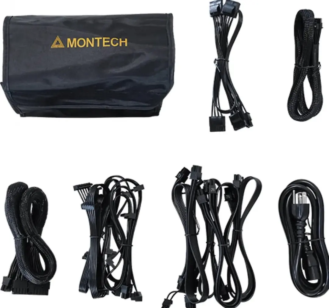 Montech Titan Gold 850W Voeding - 850W Modulair - Zwart