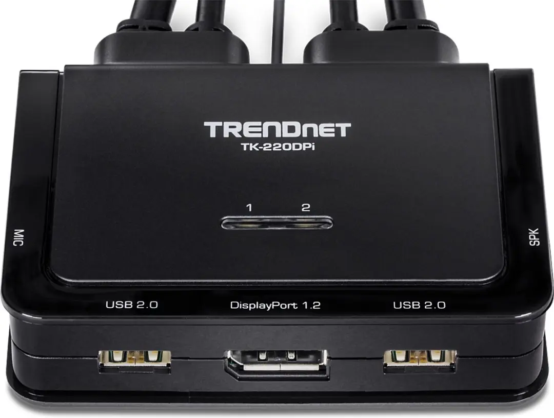 Trendnet TK-220DPi KVM Switch 2-poorts 4K DisplayPort - Zwart