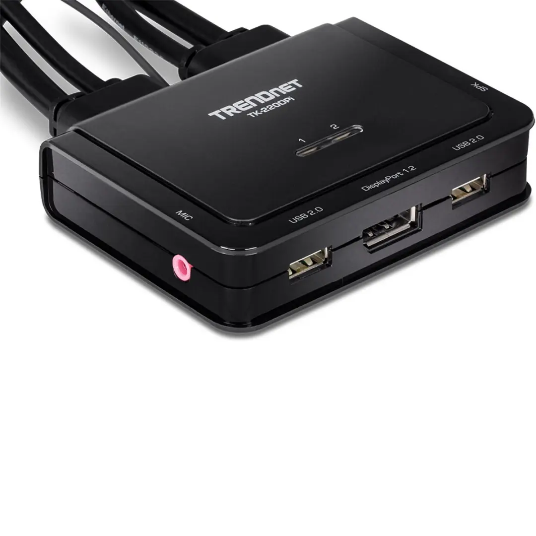 Trendnet TK-220DPi KVM Switch 2-poorts 4K DisplayPort - Zwart