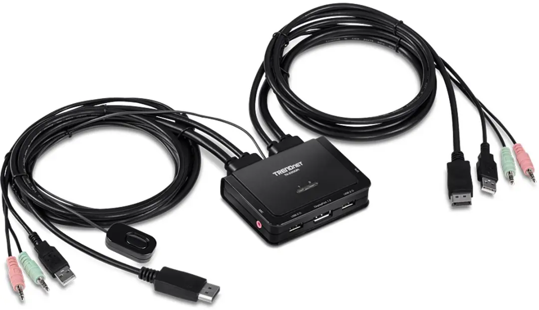 Trendnet TK-220DPi KVM Switch 2-poorts 4K DisplayPort - Zwart