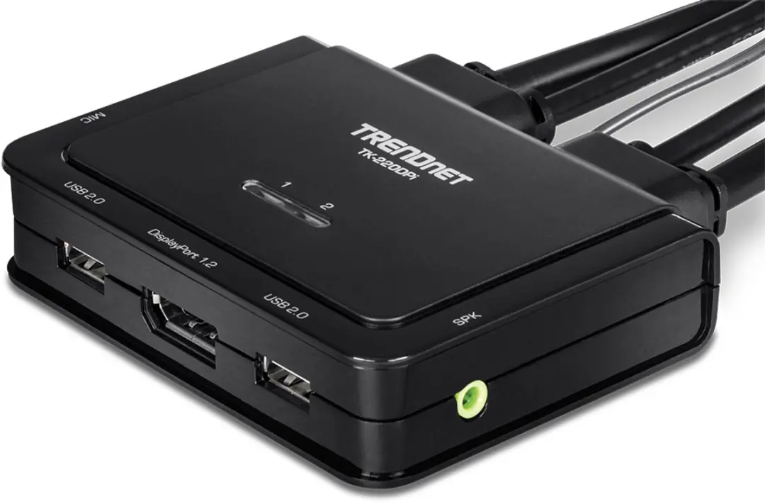 Trendnet TK-220DPi KVM Switch 2-poorts 4K DisplayPort - Zwart