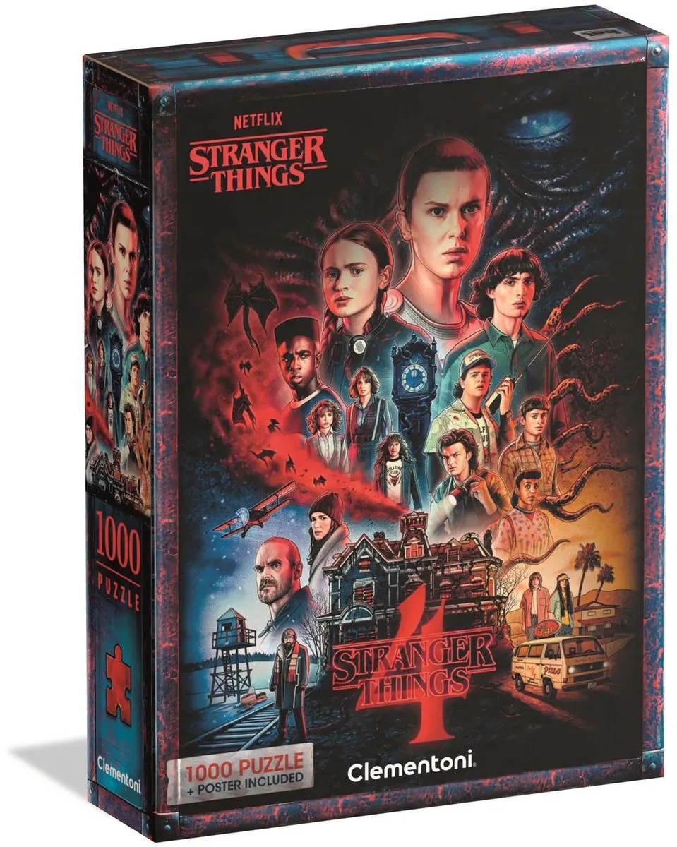 Clementoni Stranger Things Seizoen 4 Puzzel 1000 Stuks - Multikleur