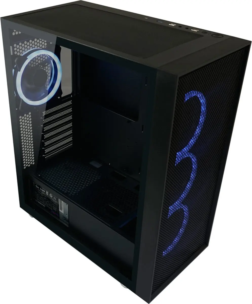 LC Power Black Wanderer X Midi Tower - Zwart
