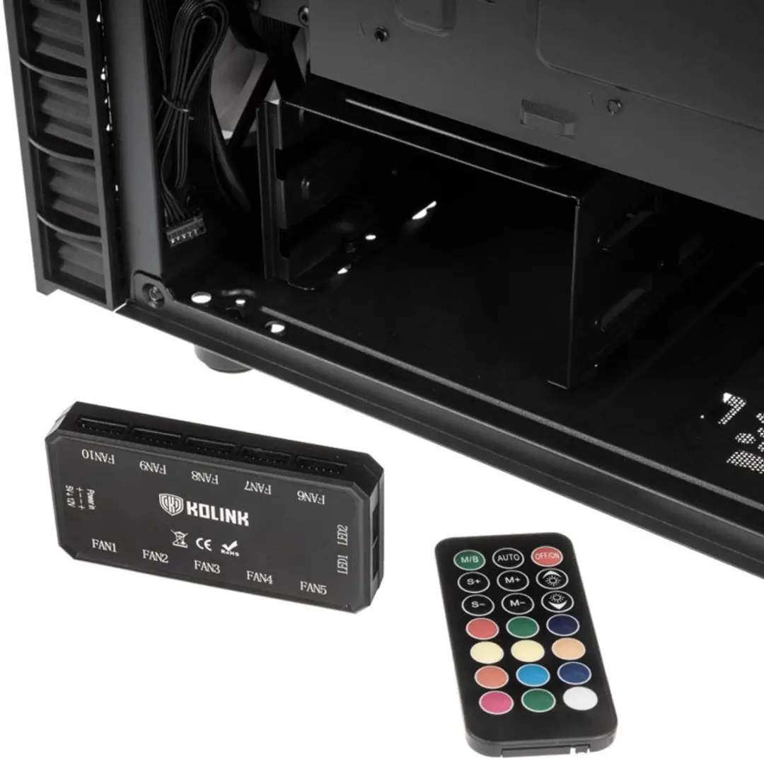 Kolink Observatory Lite RGB Midi Tower - Zwart