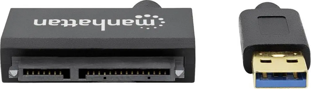 Manhattan USB 3.2 naar SATA Adapter 0.15m - Zwart