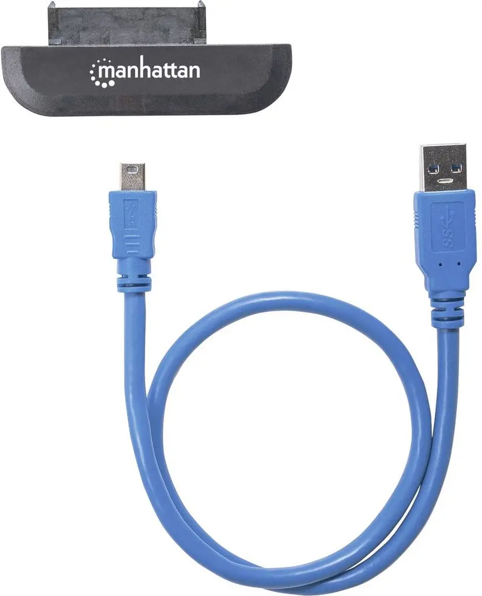 Manhattan USB 3.2 naar SATA Adapter 0.15m - Zwart