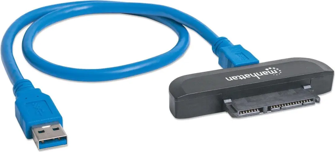 Manhattan USB 3.2 naar SATA Adapter 0.15m - Zwart