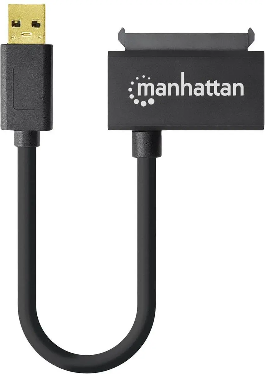 Manhattan USB 3.2 naar SATA Adapter 0.15m - Zwart