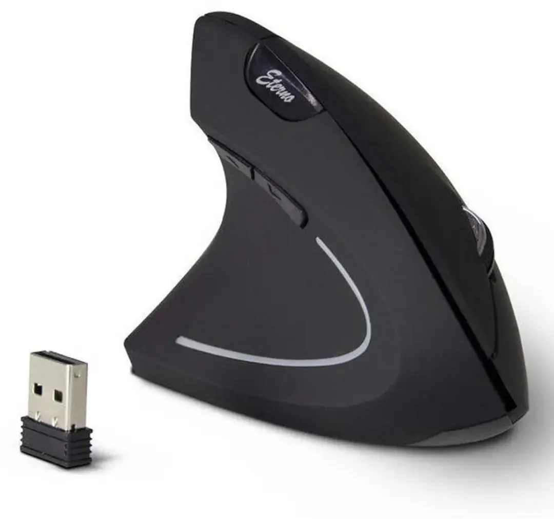 Intertech KM-206L Ambidextrous Draadloze Muis 1600 DPI - Zwart/Wit