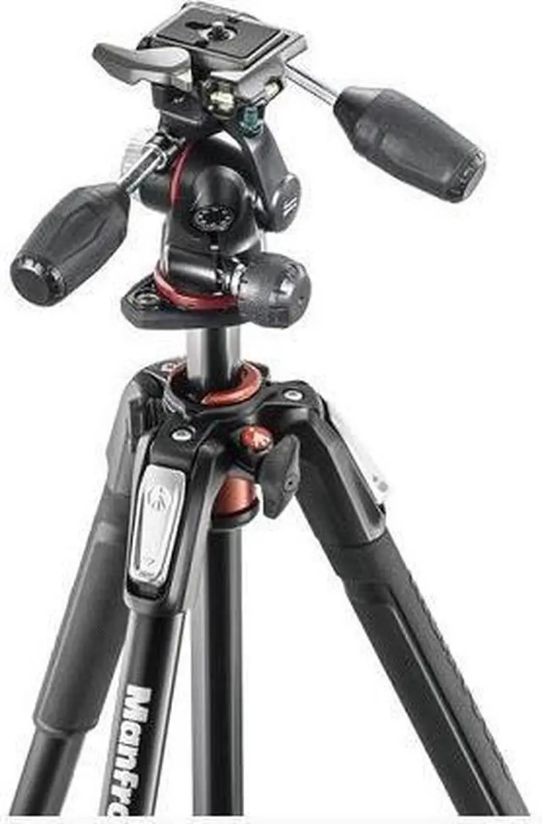 Manfrotto MK190XPRO3-3W Aluminium Statief - 3 Secties - Zwart