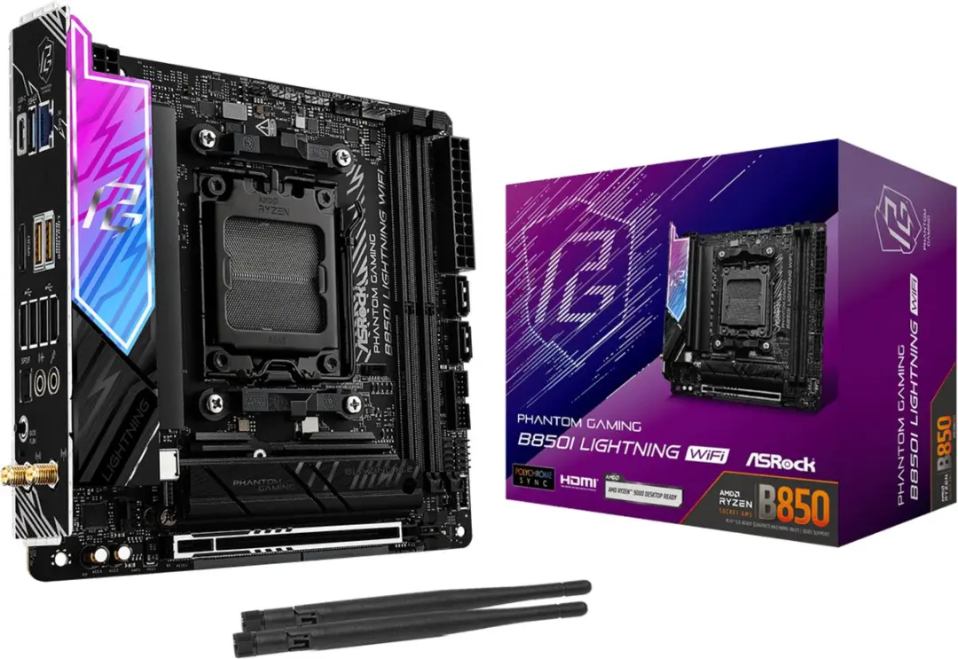 ASRock B850I Lightning WiFi AM5 Mini-ITX Moederbord