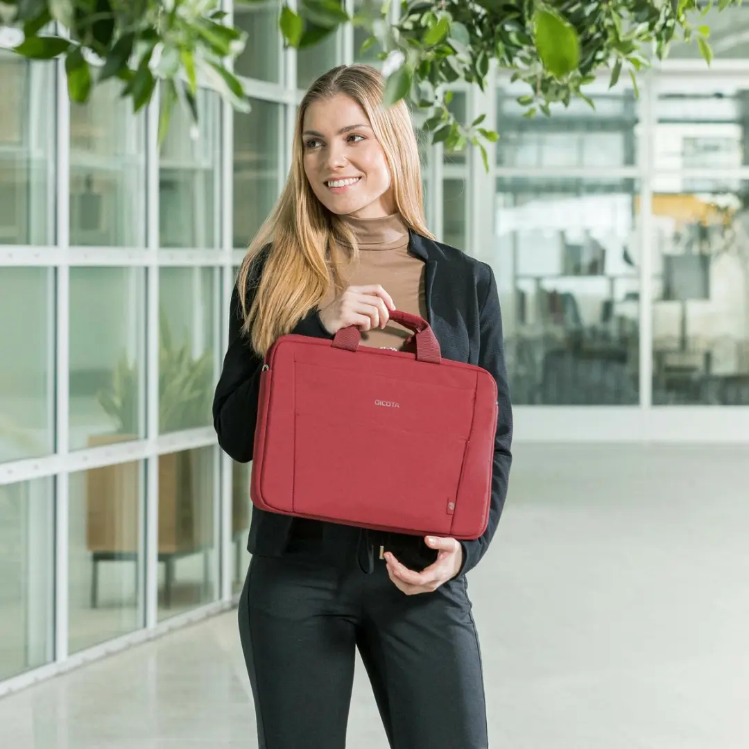 Dicota Eco Slim Case BASE 14" Aktetas - Rood - afbeelding 6 van 6