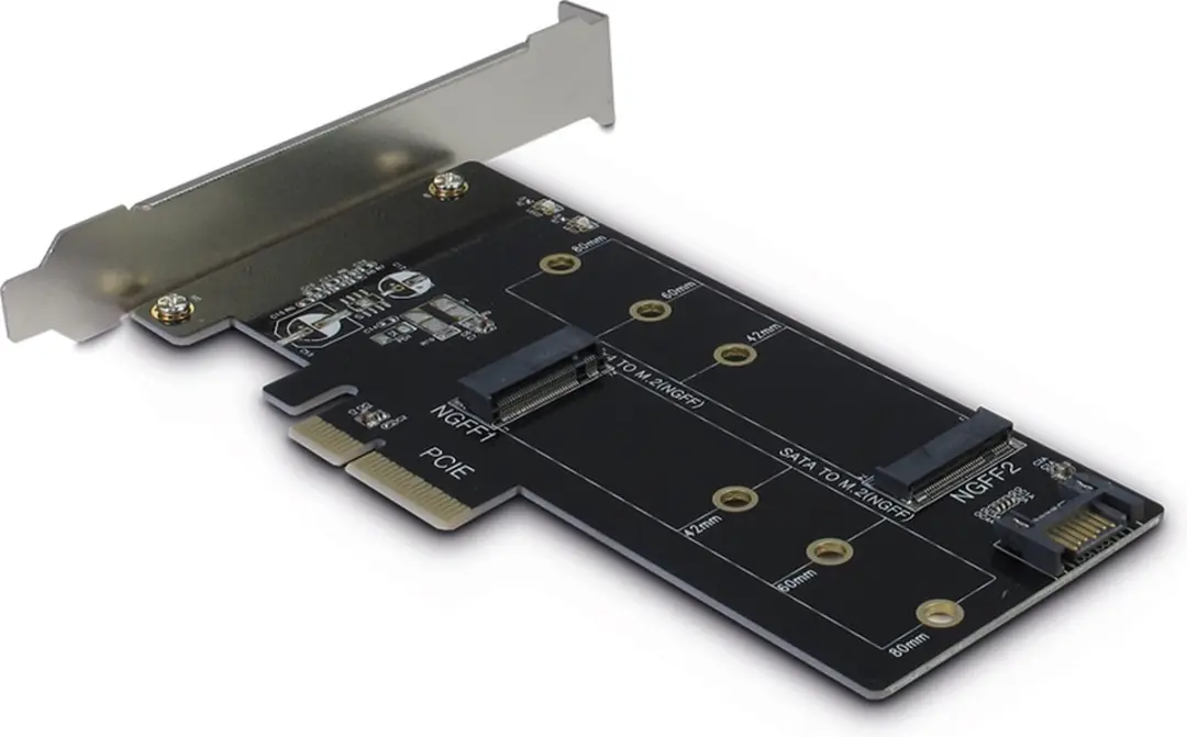 Inter-Tech KT015 Adapter NVMe/PCIe naar M.2 SATA
