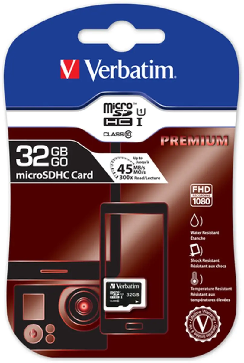 Verbatim microSDHC 32GB Class 10 - 44013