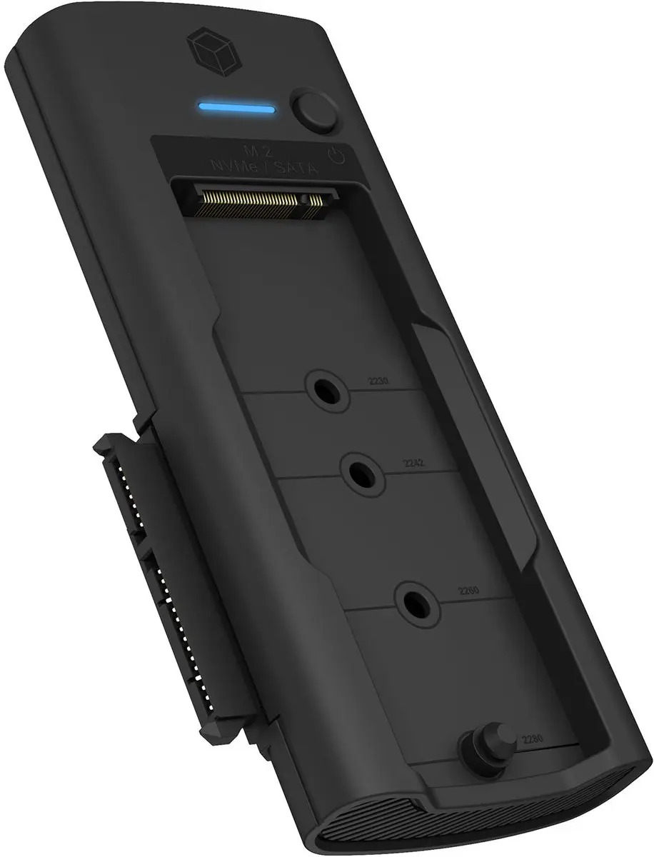 Icy Box IB-180MS-C31 M.2 SSD/HDD Behuizing - USB 3.2 Gen 2 - Zwart