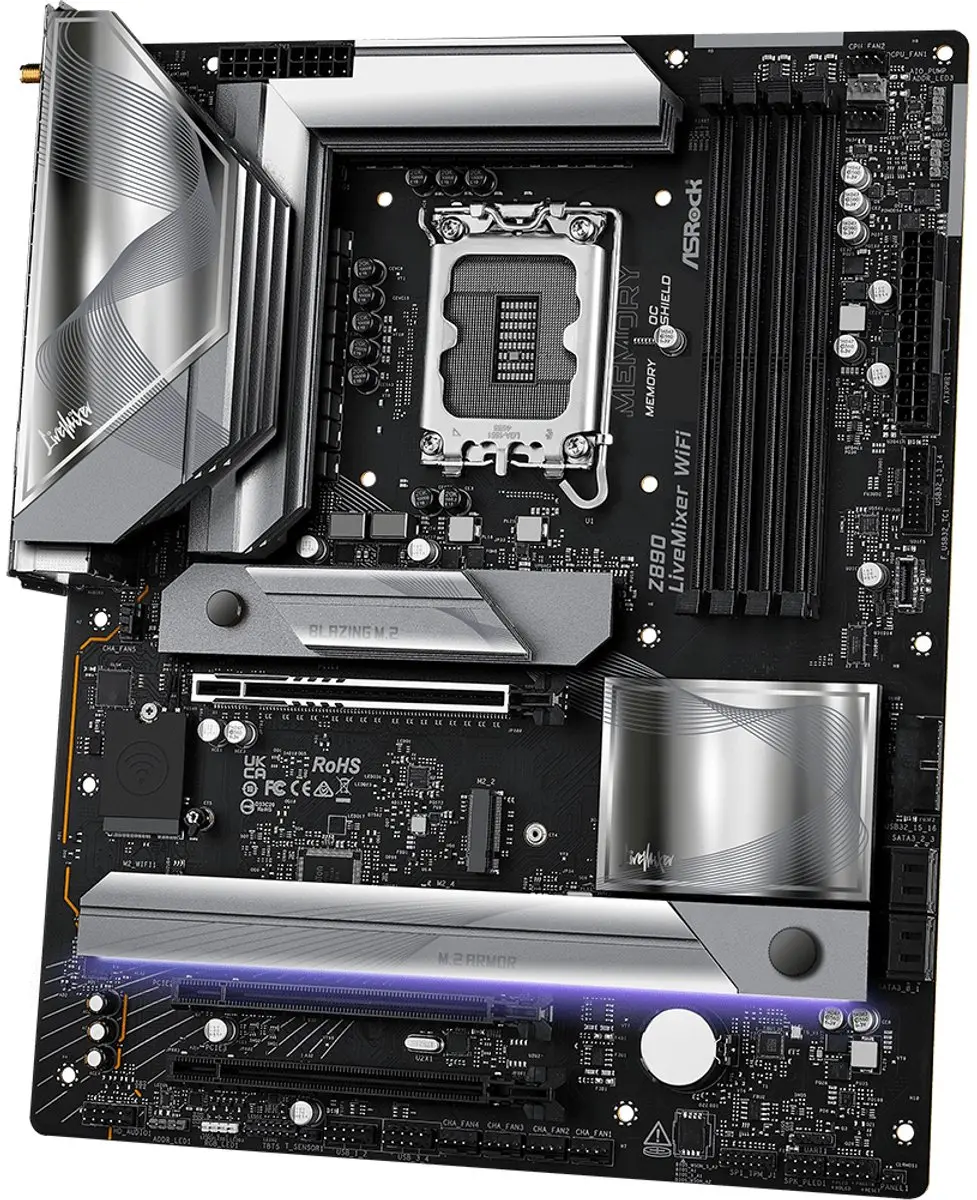 ASRock Z890 LiveMixer WiFi ATX Moederbord - Intel Z890 Socket 1851